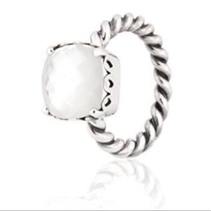Mother of Pearl Discontinued Pandora Ring